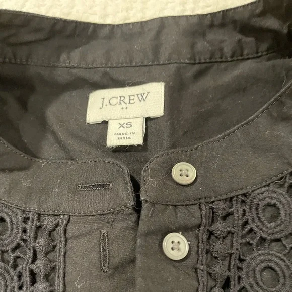 J Crew women’s black dress embroidered size extra small - Picture 4 of 4